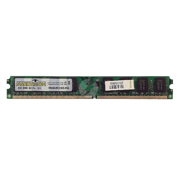 Memória RAM MarkVision MVMB2G48SOX16C5: DDR2, 2GB, Rx, 667, UDIMM, VLP