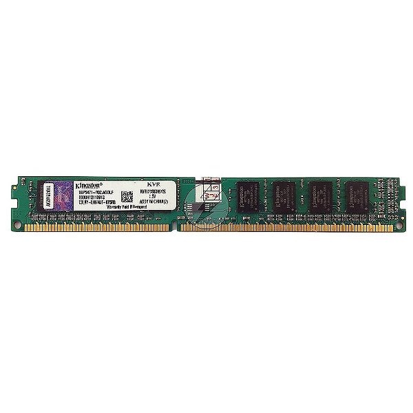 Memória RAM Kingston KVR1333D3N9/2G Chip Kingston: DDR3, 2GB, 2Rx8, 1333, UDIMM, VLP