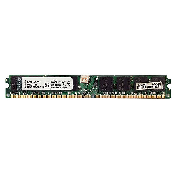 Memória RAM Kingston KVR667D2N5/2G Chip Samsung: DDR2, 2GB, 2Rx8, 667, UDIMM, VLP