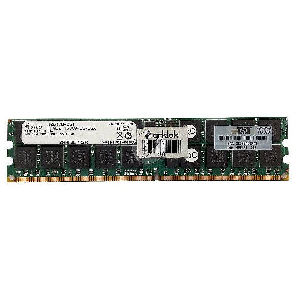 Memória RAM Stec HPQD2-1GD00-667EBA 405476-051: DDR2, 2GB, 2Rx4, 667R, RDIMM