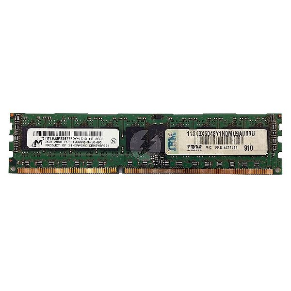 Memória RAM Micron MT18JSF25672PDY-1G4D1AB 44T1491: DDR3, 2GB, 2Rx8, 1333R, RDIMM