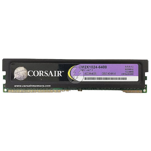 Memória RAM Crucial CM2X1024-6400: DDR2, 2GB, Rx, 800, UDIMM