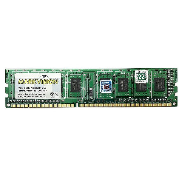 Memória RAM MarkVision BMD32048M1333C9-1138: DDR3, 2GB, Rx, 1333, UDIMM