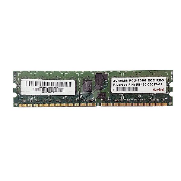 Memória RAM Riverbed RB420-00017-01: DDR2, 2GB, Rx, 667, RDIMM