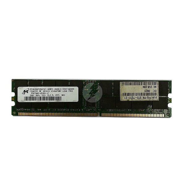 Memória RAM Micron MT36VDDF25672Y-335F3 370-7974-01: DDR1, 2GB, Rx, 333, RDIMM