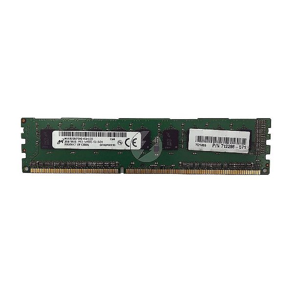 Memória RAM Micron MT9JSF25672AZ-1G9K1ZG 1G9K1ZE 712286-571: DDR3, 2GB, 1Rx8, 1866E, ECC UDIMM