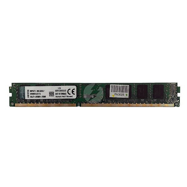Memória RAM Kingston KVR13N9S6/2 Chip Elpida: DDR2, 2GB, 1Rx16, 1333, UDIMM, VLP