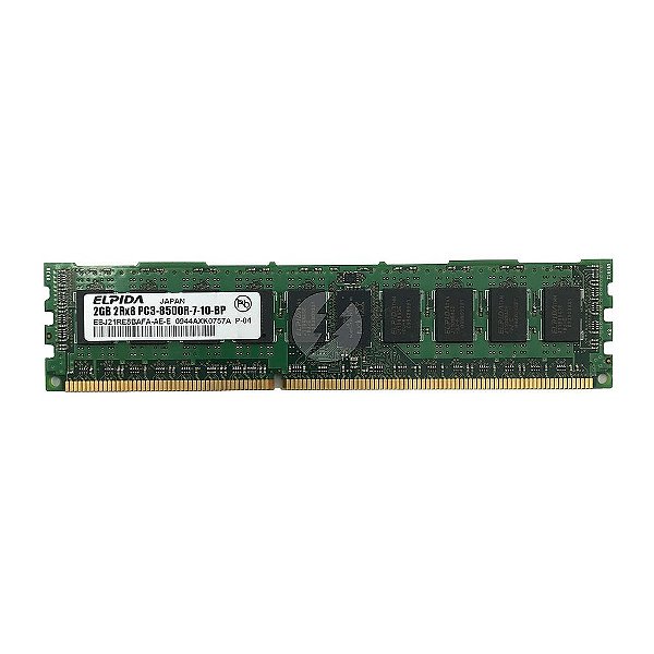 Memória RAM Elpida EBJ21RE8BAFA-AE-E: DDR3, 2GB, 2Rx8, 1066R, RDIMM