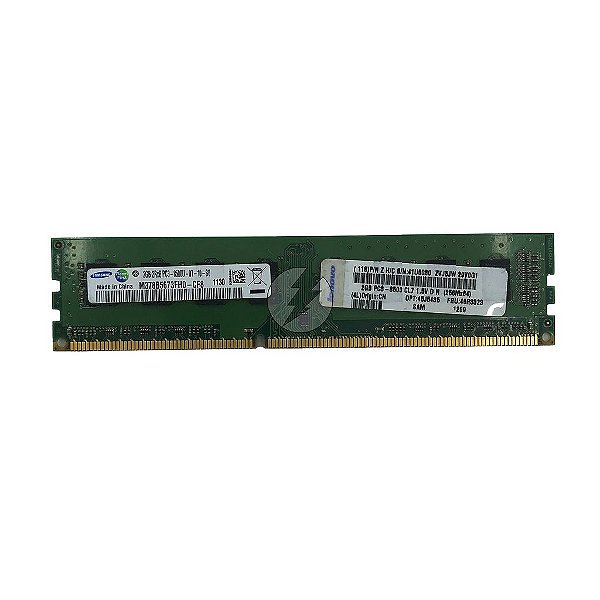 Memória RAM Samsung M378B5673FH0-CF8 46R3323: DDR3, 2GB, 2Rx8, 1066U, UDIMM