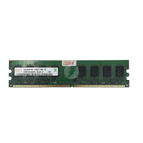 Memória RAM Hynix HYMP125U64CP8-S6: DDR2, 2GB, 2Rx8, 800U, UDIMM