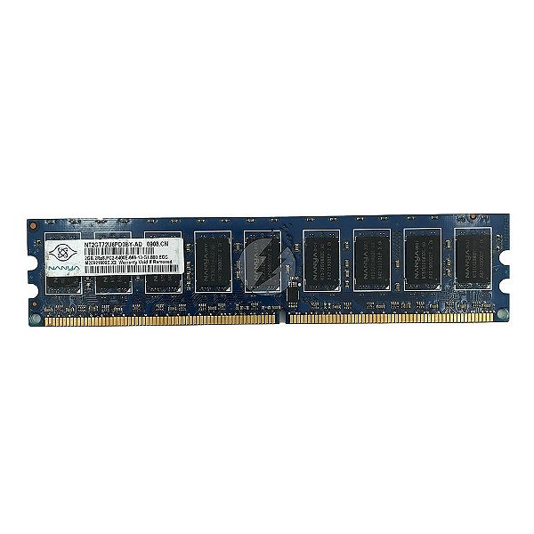 Memória RAM Nanya NT2GT72U8PD0BY-AD: DDR2, 2GB, 2Rx8, 800E, ECC UDIMM