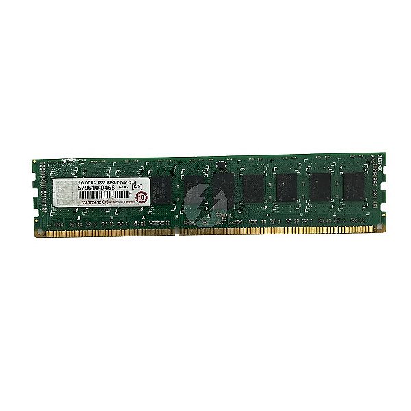 Memória RAM Transcend 579610-0468: DDR3, 2GB, Rx, 1333, RDIMM