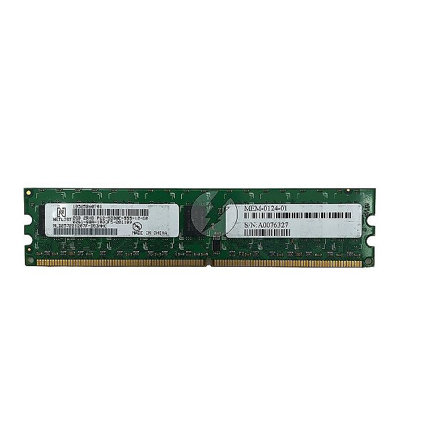 Memória RAM Netlist NLD257221207F-D53MHC: DDR2, 2GB, 2Rx8, 667E, ECC UDIMM
