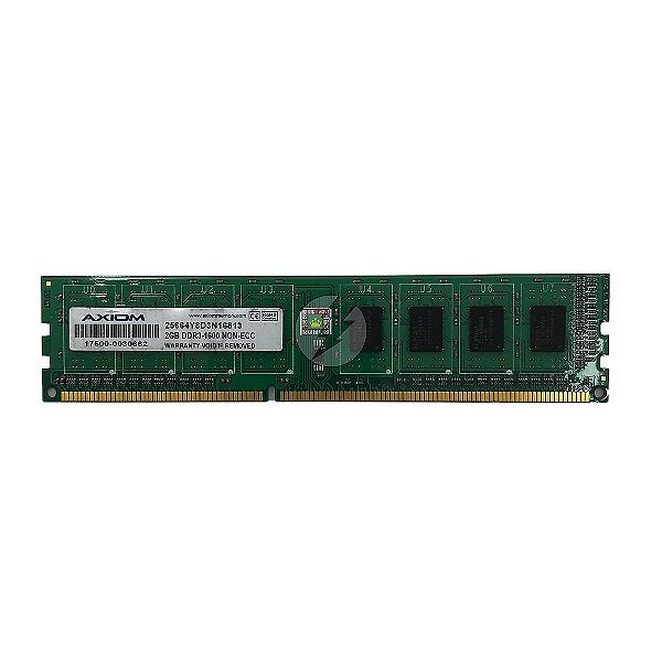 Memória RAM Axiom 25664Y8D3N16813: DDR3, 2GB, Rx, 1600, UDIMM