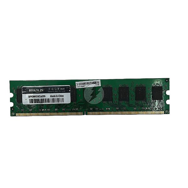 Memória RAM Brazil PC BPC800D2CL6/2G Chip Hynix: DDR2, 2GB, 800, UDIMM