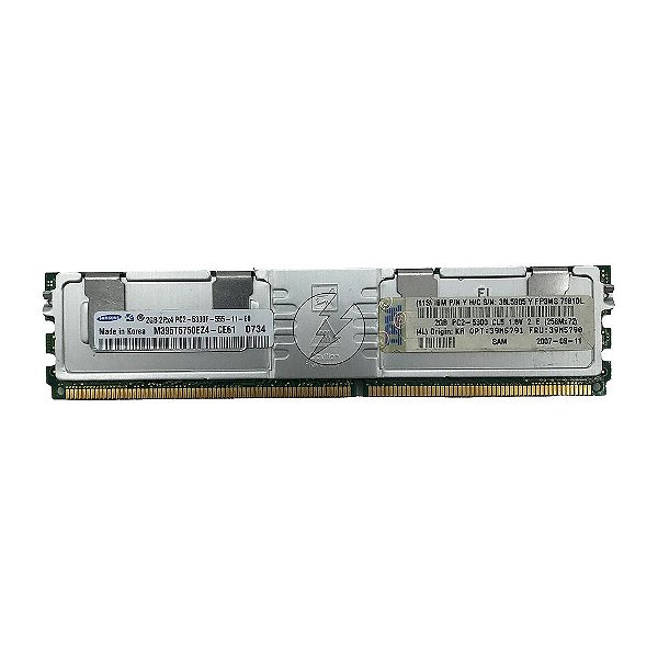 Memória RAM Samsung M395T5750EZ4-CE61 38L5905 39M5790: DDR2, 2GB, 2Rx4, 667MHz, 5300F, FBDIMM