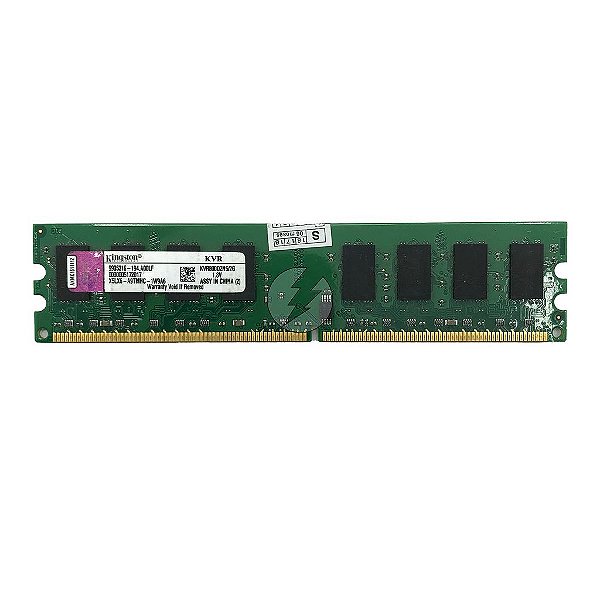 Memória RAM Kingston KVR800D2N5/2G Chip Kingston: DDR2, 2GB, Rx, 800, UDIMM