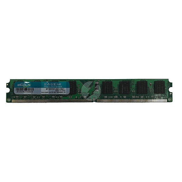 # Memória RAM Brazil PC BPC800D2CL6/2G Chip Nanya: DDR2, 2GB, 800, UDIMM, VLP