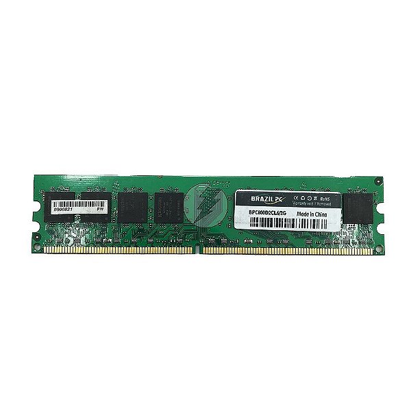 Memória RAM Brazil PC BPC800D2CL6/2G Chip Kingston: DDR2, 2GB, 800, UDIMM
