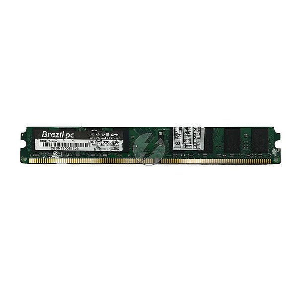 # Memória RAM Brazil PC BPC800D2CL6/2G Chip Qimonda: DDR2, 2GB, 800, UDIMM, VLP