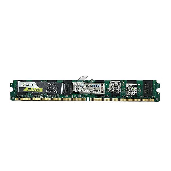 Memória RAM Oxy Ram: DDR2, 2GB, Rx, 800, UDIMM, VLP