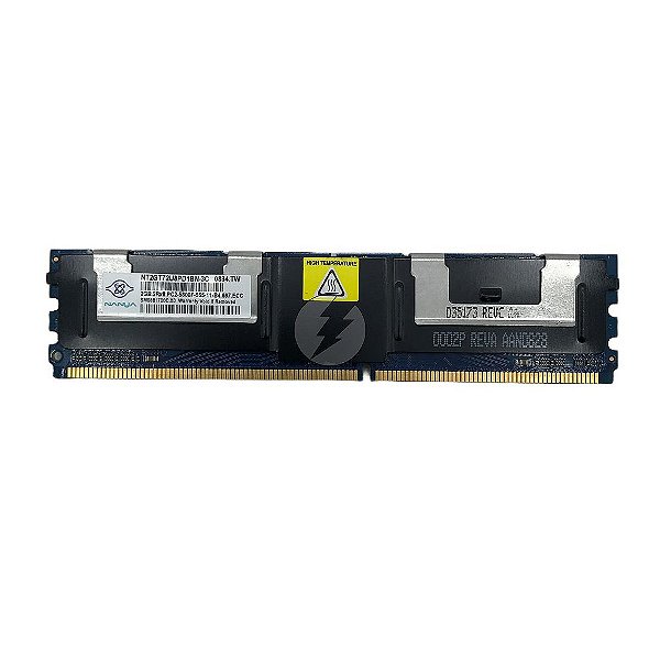 Memória RAM Nanya NT2GT72U8PD1BD-3C: DDR2, 2GB, 2Rx8, 667F, ECC UDIMM