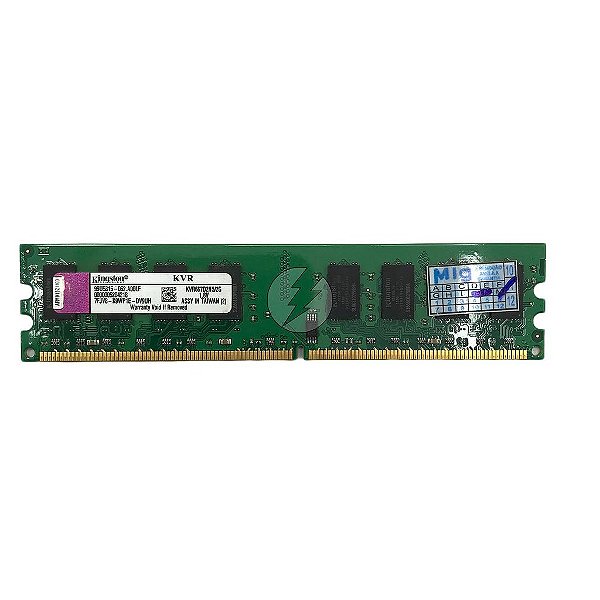 Memória RAM Kingston KVR667D2N5/2G Chip Kingston: DDR2, 2GB, 2Rx8, 667, UDIMM