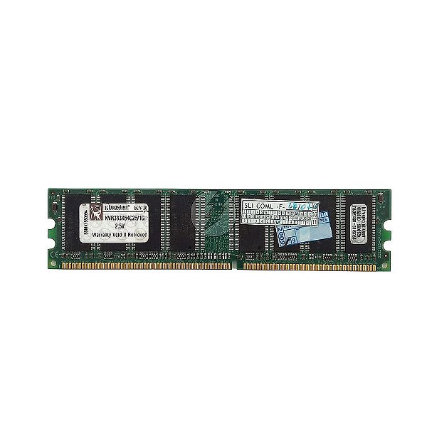 Memória RAM Kingston KVR333X64C25/1G Chip Kingston: DDR1, 1GB, Rx, 333, UDIMM