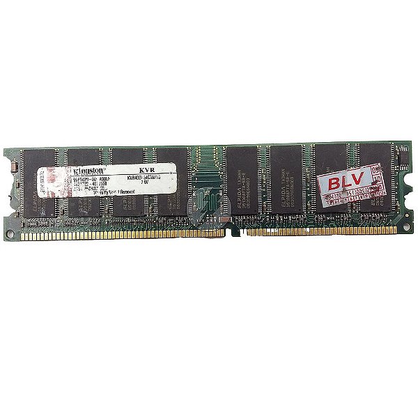 Memória RAM Kingston KVR400X64C3A/1G Chip Elpida: DDR1, 1GB, 2Rx8, 400, UDIMM