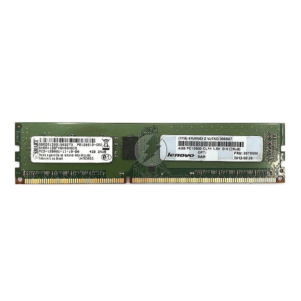 Memória RAM SMART SH564128FH8N0QNSCG 03T6566 U43C05G 41U6043 655410-D0B: DDR3, 4GB, 2Rx8, 1600, UDIMM