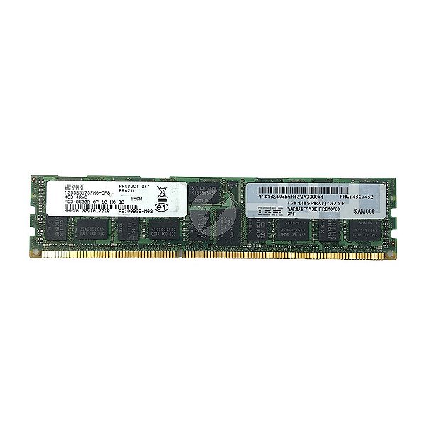 Memória RAM SMART M393B5173FH0-CF8 46C7452 856H: DDR3, 4GB, 4Rx8, 1066R, RDIMM