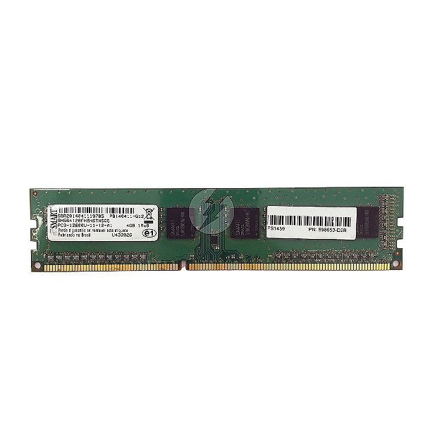 Memória RAM SMART SH564128FH8N6TNSQG U43Q02G 698650-D2B: DDR3, 4GB, 1Rx8, 1600MHz, 12800U, UDIMM