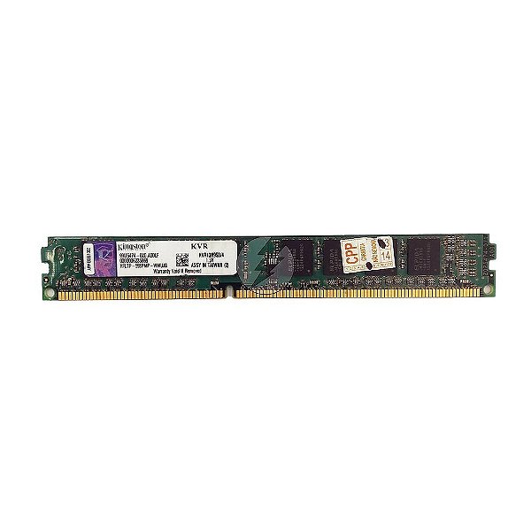 Memória RAM Kingston KVR13N9S8/4 Chip Elpida: DDR3, 4GB, 1Rx8, 1333, UDIMM, VLP