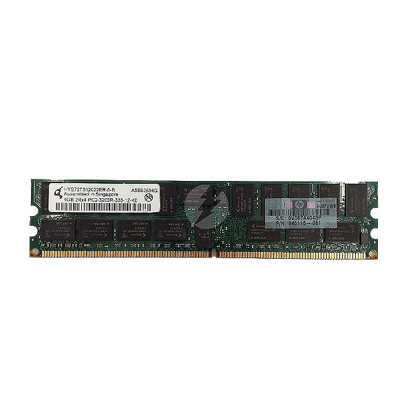 Memória RAM Qimonda HYS72T512022ER-5-B 345115-061: DDR2, 4GB, 2Rx4, 400R, RDIMM