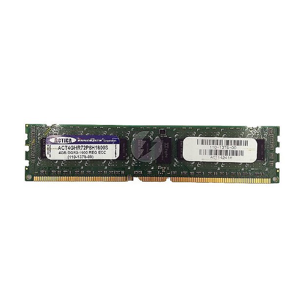 Memória RAM Actica ACT4GHR72P8H1600S: DDR3, 4GB, 1600R, RDIMM