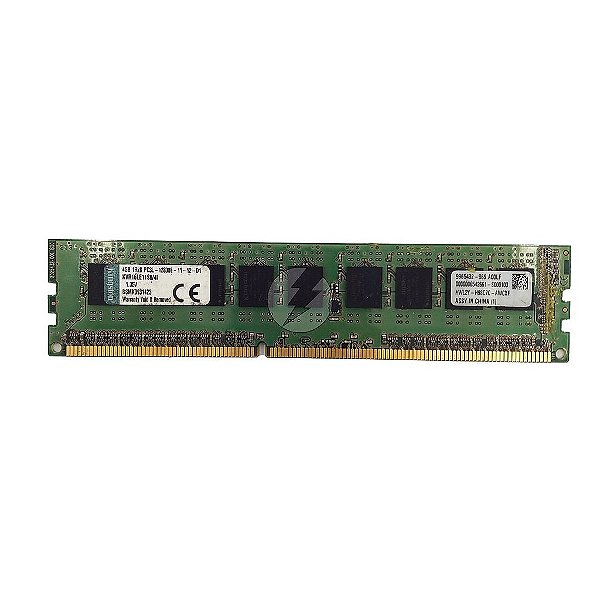 Memória RAM Kingston KVR16LE11S8/4I: DDR3L, 4GB, 1Rx8, 1600E, ECC