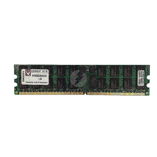 Memória RAM Kingston KVR400D2D4R3/4G WK5293/4G Chip Elpida: DDR2, 4GB, 2Rx4, 400R, RDIMM