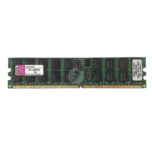 Memória RAM Kingston KTD-WS670/4G Chip Elpida: DDR2, 4GB, 2Rx4, 400, RDIMM