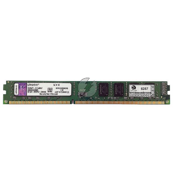 Memória RAM Kingston KVR1333D3N9/4G Chip Kingston: DDR3, 4GB, 2Rx8, 1333, UDIMM, VLP