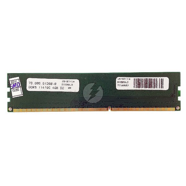Memória RAM Diebold 11410C 70.000.01268-8: DDR3, 4GB, Rx, , UDIMM