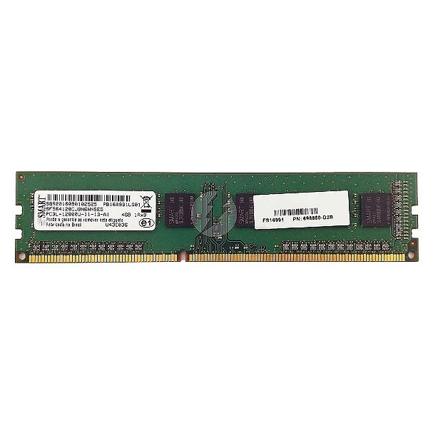 Memória RAM SMART SF564128CJ8N6NNSEG U43E03G 698650-D2B: DDR3L, 4GB, 1Rx8, 1600U, UDIMM