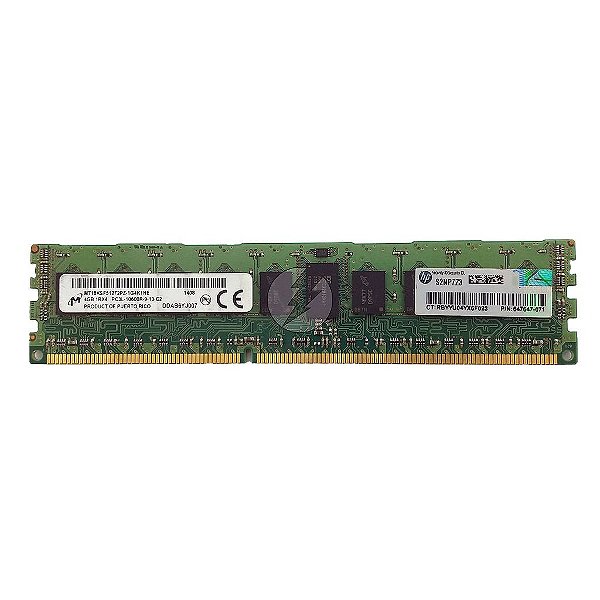 Memória RAM Micron MT18KSF51272PZ-1G4K1 647647-071: DDR3L, 4GB, 1Rx4, 1333R, RDIMM