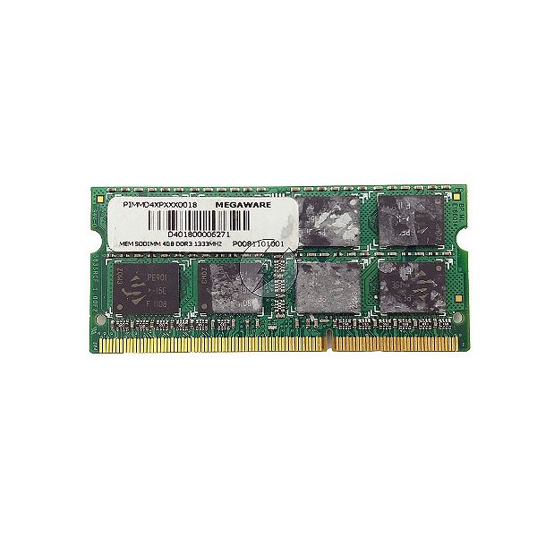Memória RAM MegaWare PIMMD4XPXXX0018: DDR3, 4GB, Rx, 1333, SODIMM