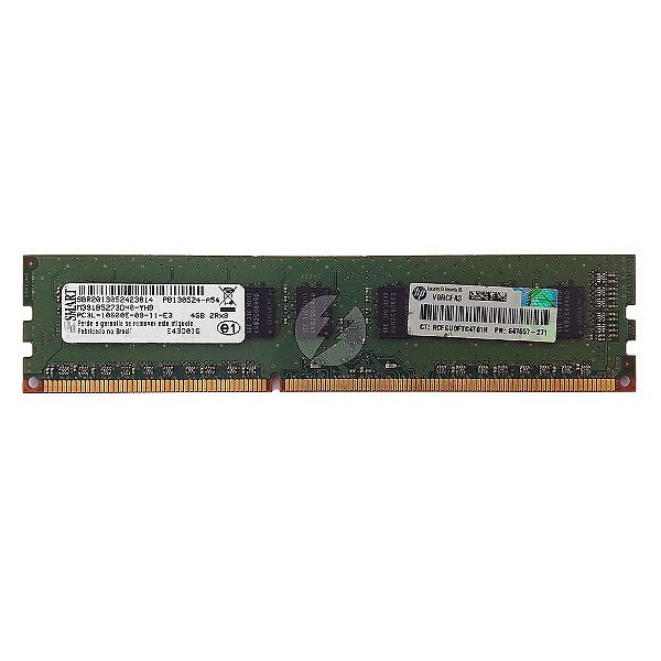 Memória RAM SMART M391B5273DH0-YH9 E43D01G 647657-271: DDR3L, 4GB, 2Rx8, 1066E, ECC UDIMM