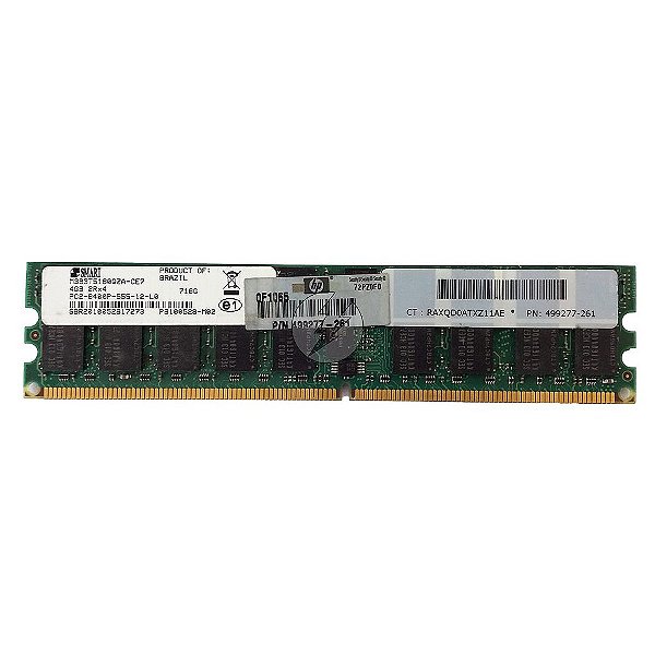 Memória RAM SMART M393T5160QZA-CE7 718G 499277-261: DDR2, 4GB, 2Rx4, 800P, RDIMM