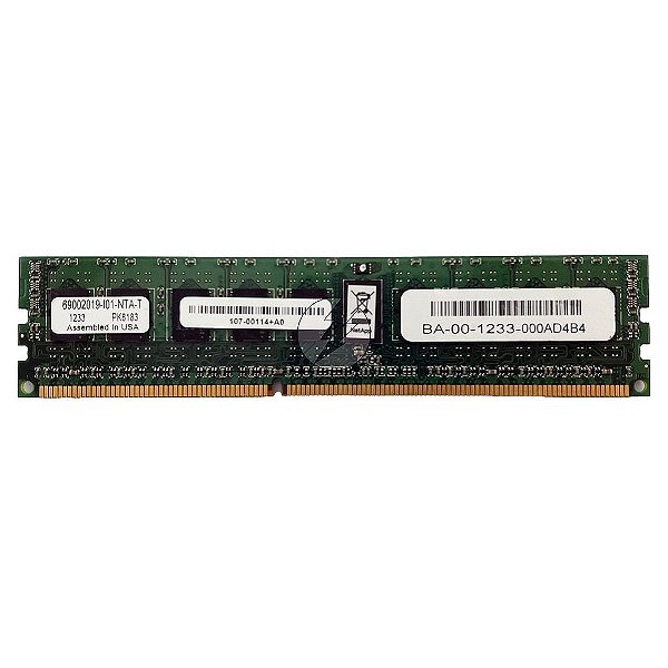 Memória RAM NetApp 69002019-I01-NTA-T 107-00114+A0: DDR3L, 4GB, Rx, 1066, RDIMM