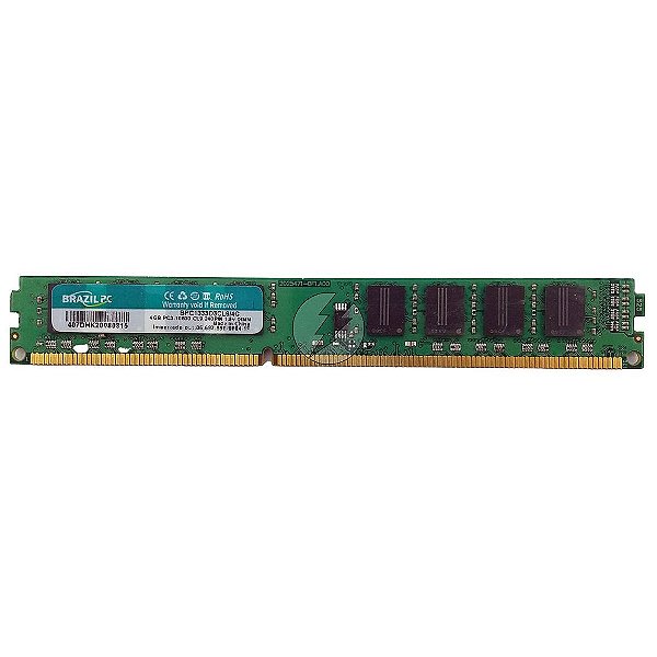 Memória RAM Brazil PC BPC1333D3CL9/4G Chip Micron: DDR3, 4GB, Rx, 1333, UDIMM, VLP