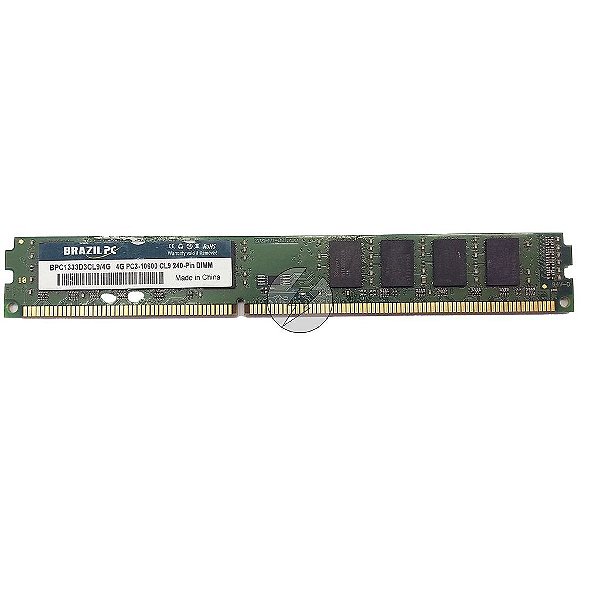 Memória RAM Brazil PC BPC1333D3CL9/4G Chip SK hynix: DDR3, 4GB, Rx, 1333, UDIMM, VLP