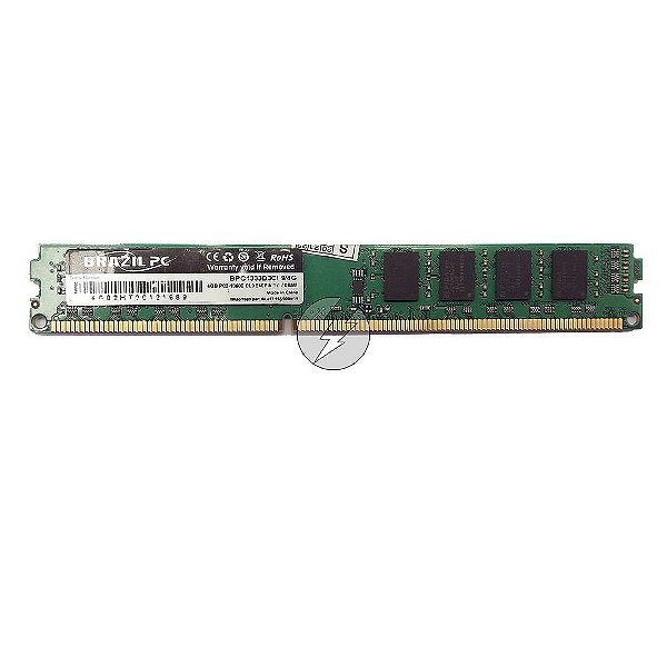 Memória RAM Brazil PC BPC1333D3CL9/4G Chip Elpida: DDR3, 4GB, Rx, 1333, UDIMM, VLP