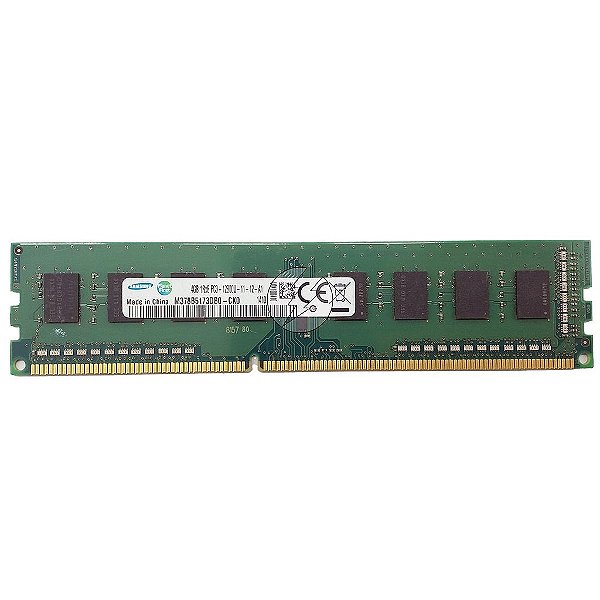 Memória RAM Samsung M378B5173DB0-CK0: DDR3, 4GB, 1Rx8, 1600U, UDIMM